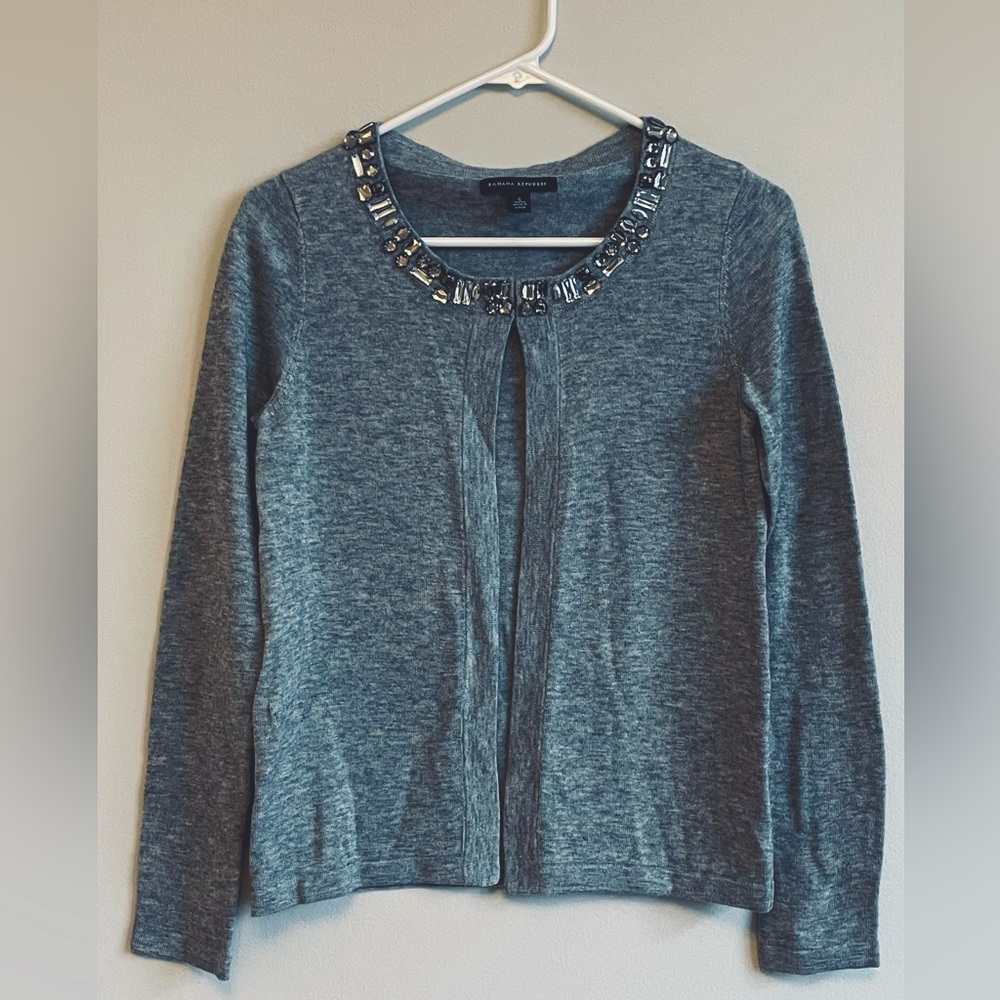 Banana Republic Cardigan with Jeweled Neck